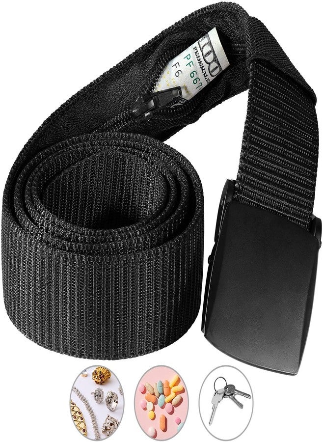 SP HOME GOODS Travel Money Belt with Hidden Money Pocket, Nylon Military Tactical Mens with Zinc Alloy Buckle- Black - Image 1